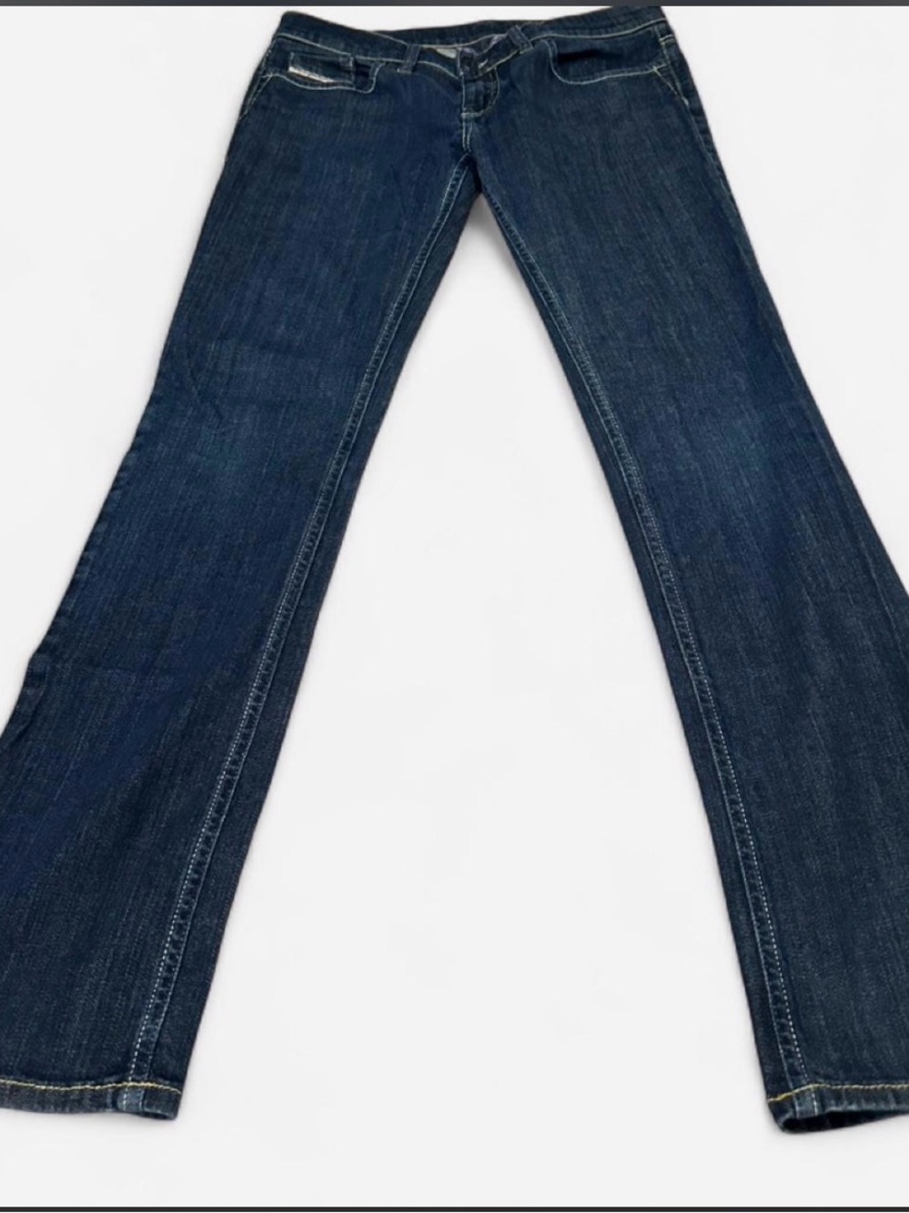 Diesel Straight Leg Dark Blue Jeans